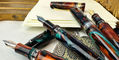 bohemian twilight supernova LE fountain pens_4 trims_uncapped_posted_capped